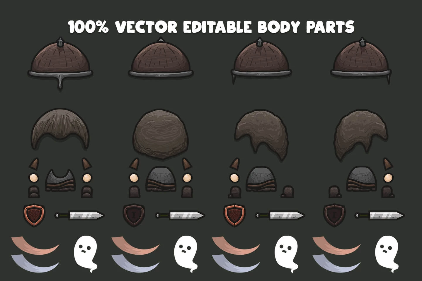 Warrior 4-direction Character Sprites