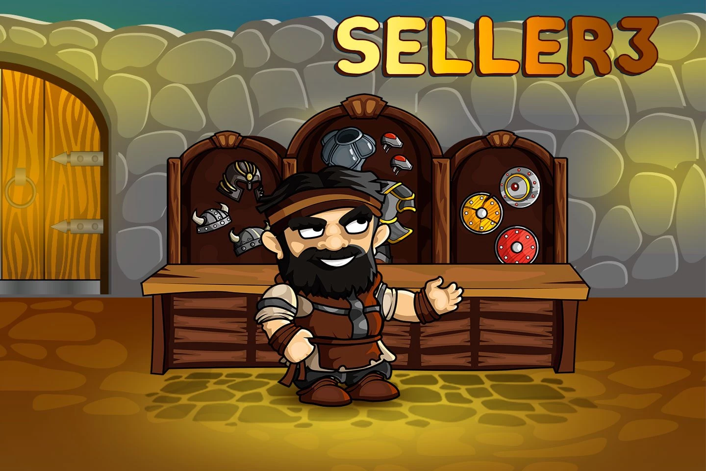 2D Fantasy Seller Character Sprite