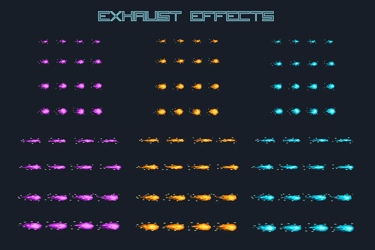 Pixel Art Spaceship 2D Game Sprites