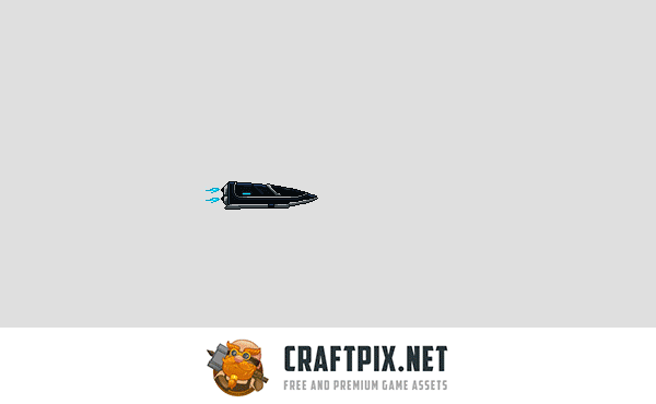 Pixel Art Spaceship 2D Game Sprites