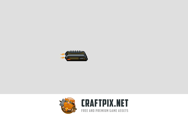 Pixel Art Spaceship 2D Game Sprites