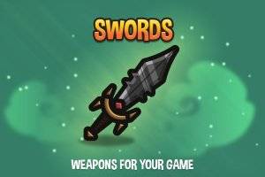 Swords 2D Weapon Pack：40把剑型武器素材，适配Q版角色