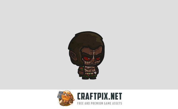 Orc Shaman Chibi 2D Sprites