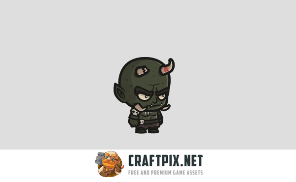 Orc Shaman Chibi 2D Sprites