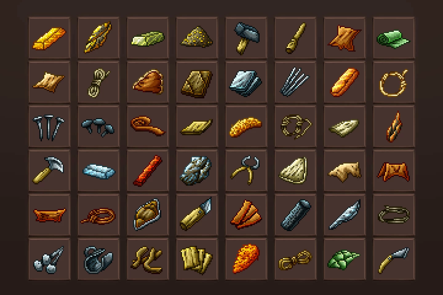 Materials for Crafting Pixel Art Icons