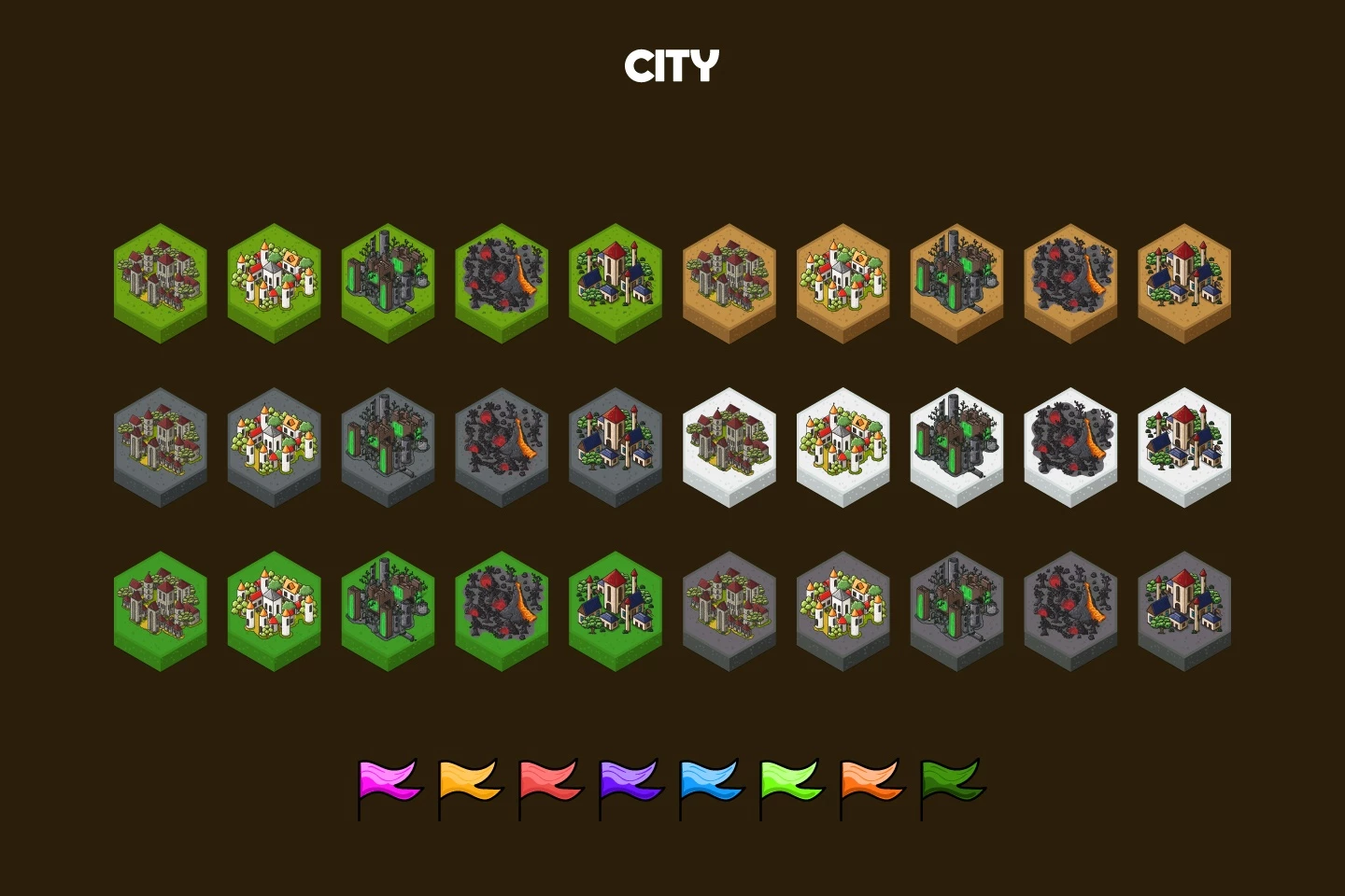 Buildings for 2D Fantasy Strategy