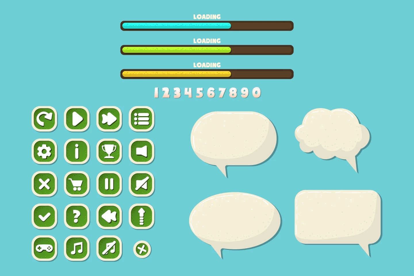 Jungle Cartoon 2D Game UI