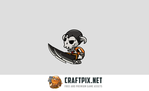 6 Skull Game Character Sprites Pack