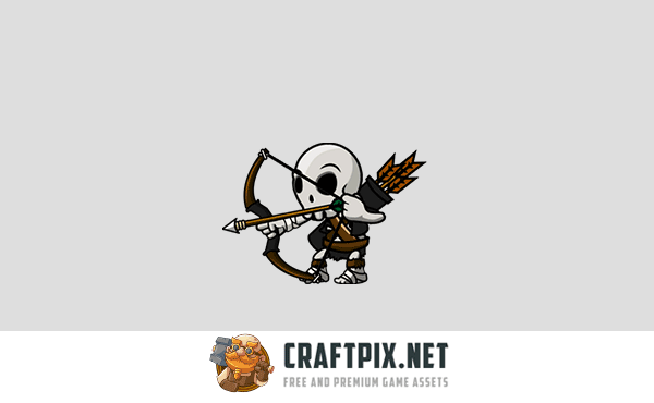 6 Skull Game Character Sprites Pack