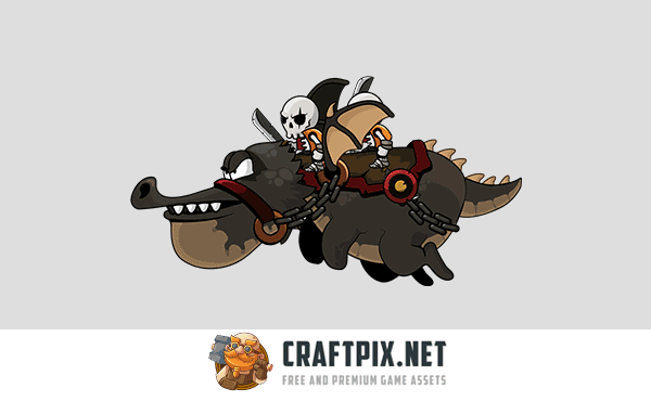 6 Skull Game Character Sprites Pack