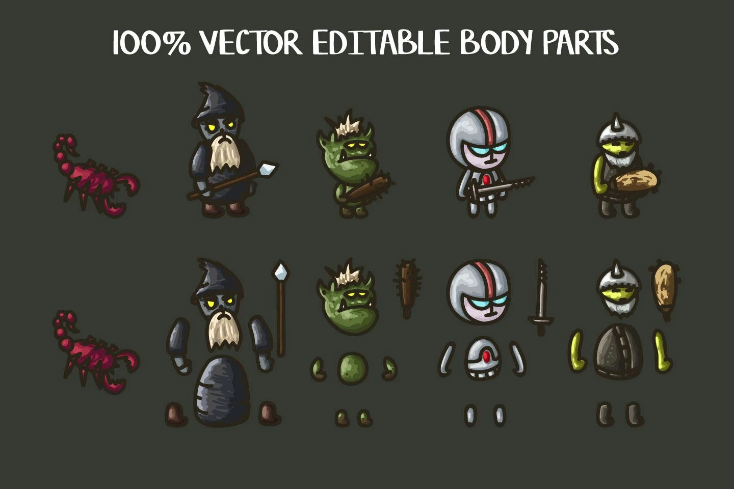2D Monster Sprites