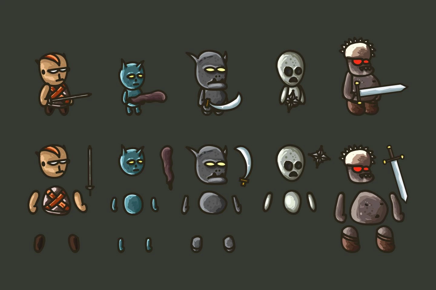 2D Monster Sprites