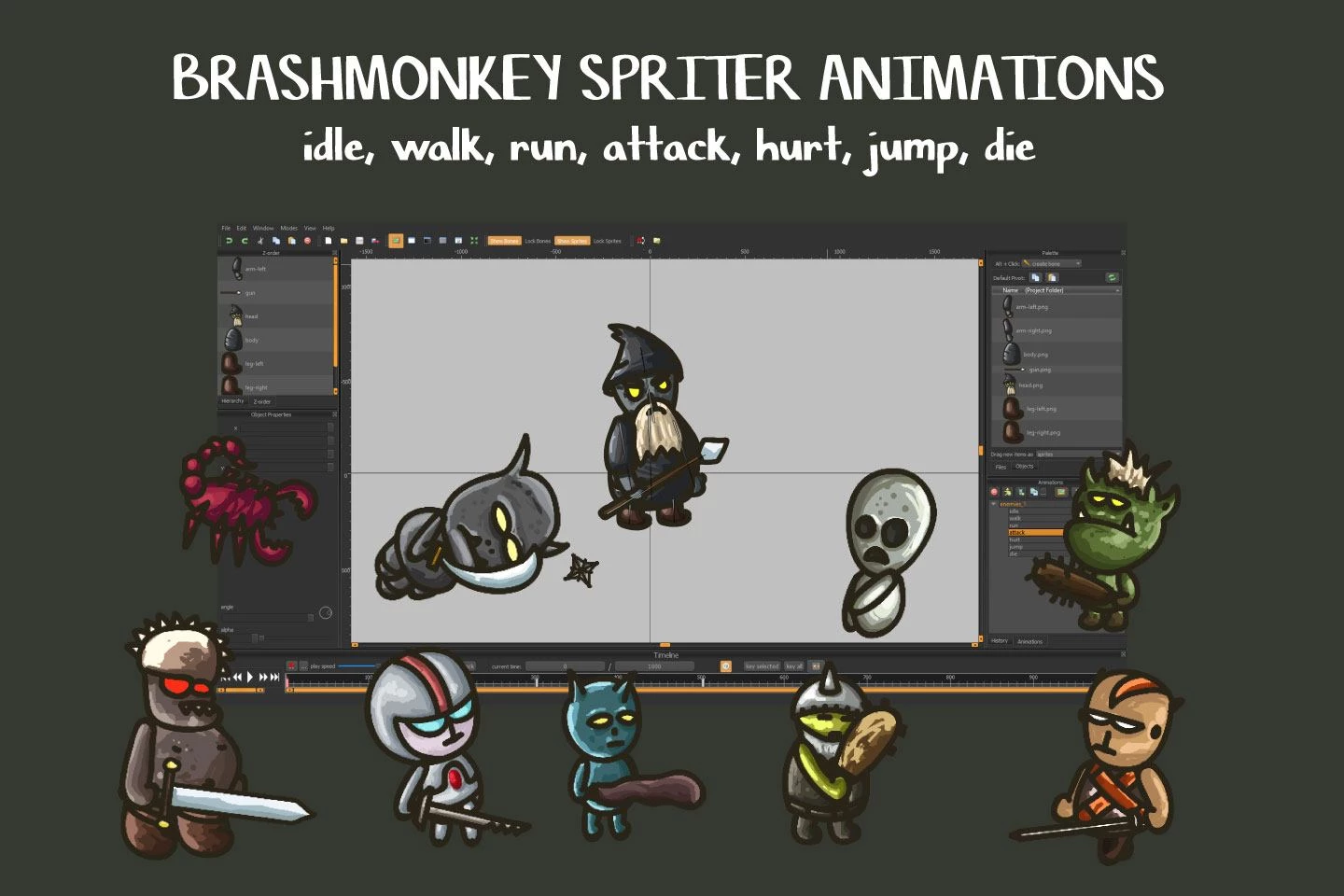 2D Monster Sprites
