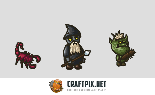 2D Monster Sprites