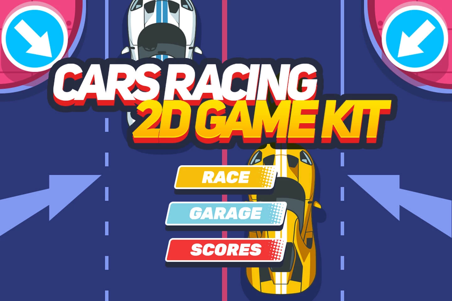 Cars Racing 2D Game Kit