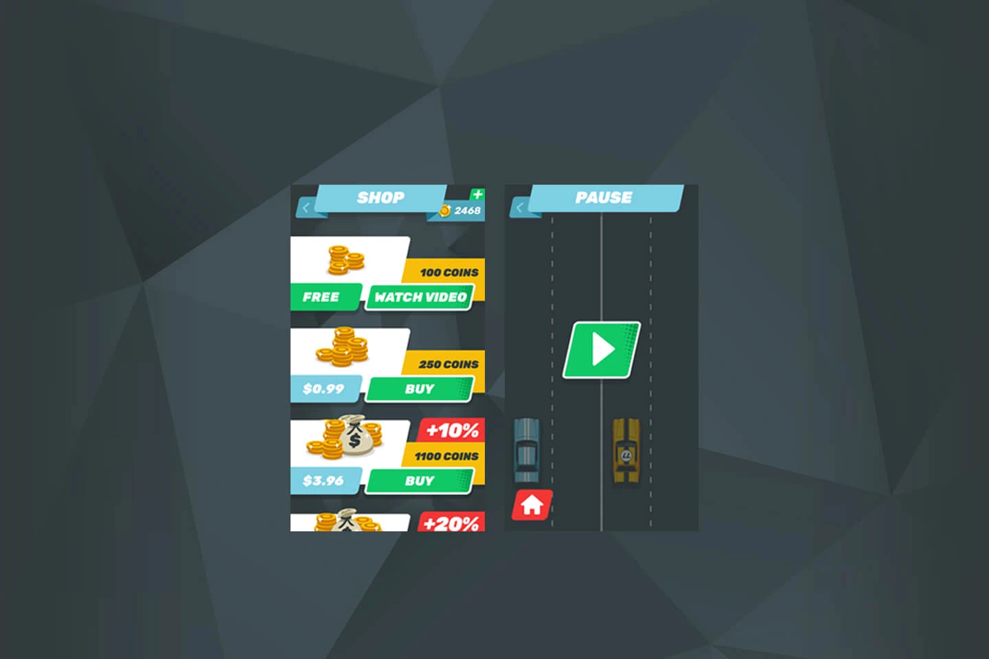 Cars Racing 2D Game Kit