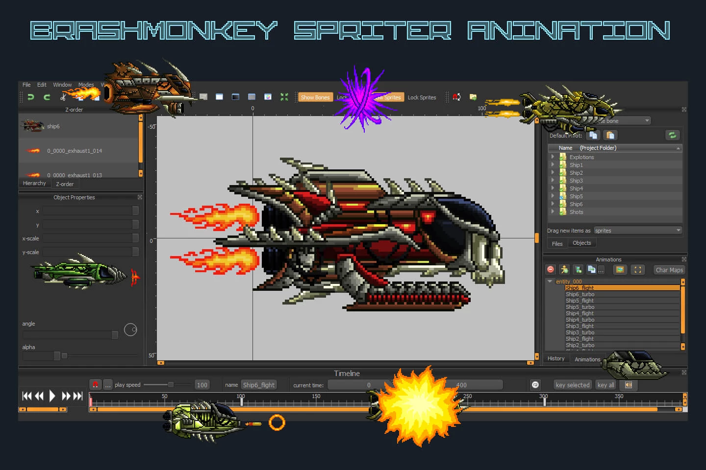 Pixel Art Space Pirates 2D Game Sprites