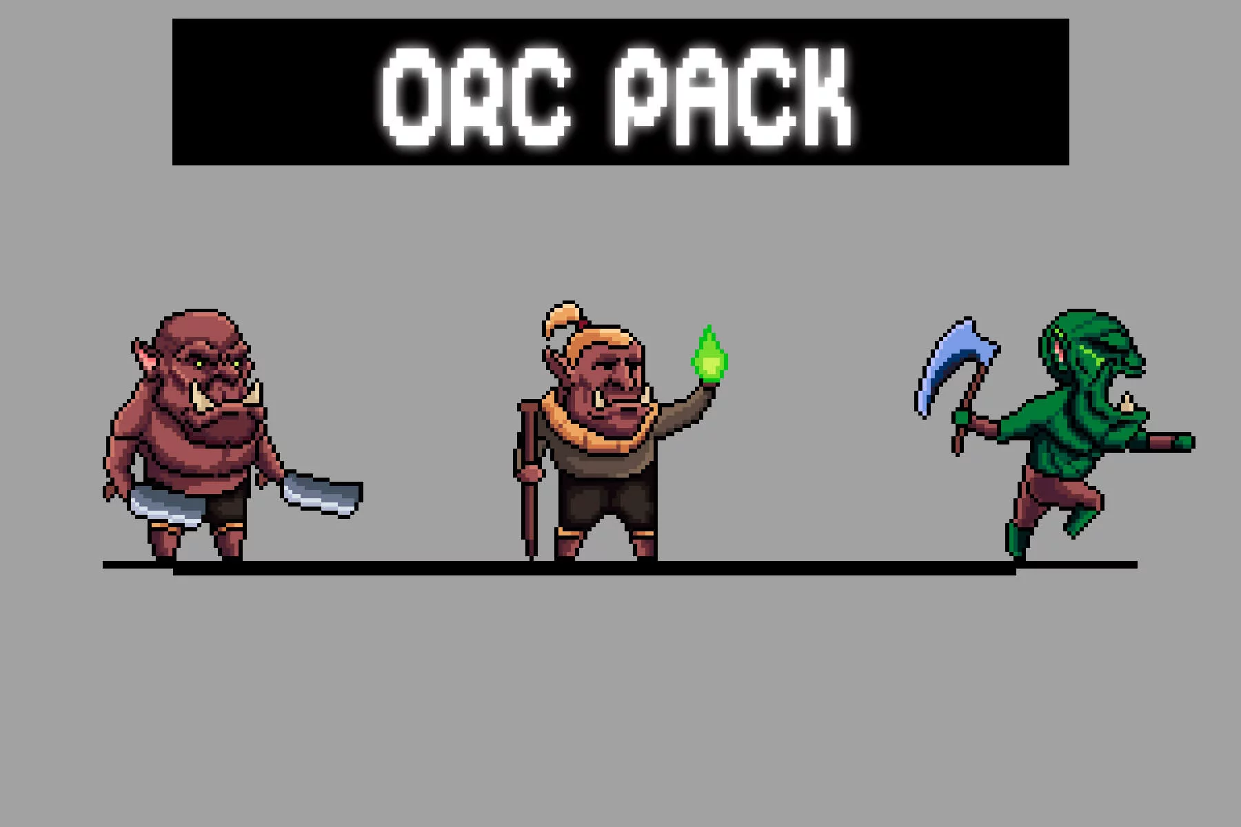 Orc Sprite Sheets Pixel Art