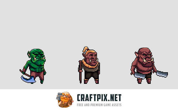 Orc Sprite Sheets Pixel Art
