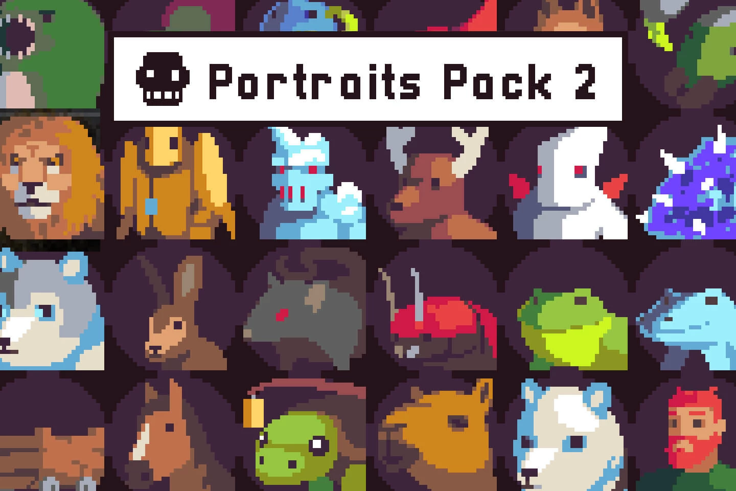 40 Portraits Pixel Art Assets Pack