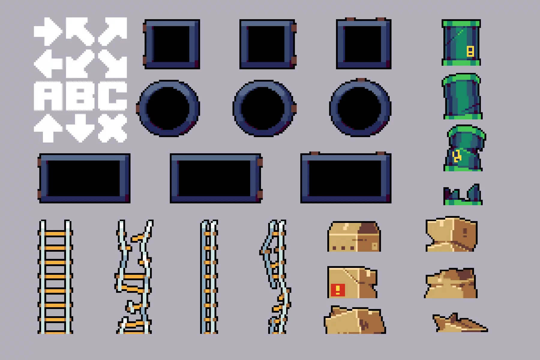 Factory Pixel Art 32×32 Tileset for Cyberpunk