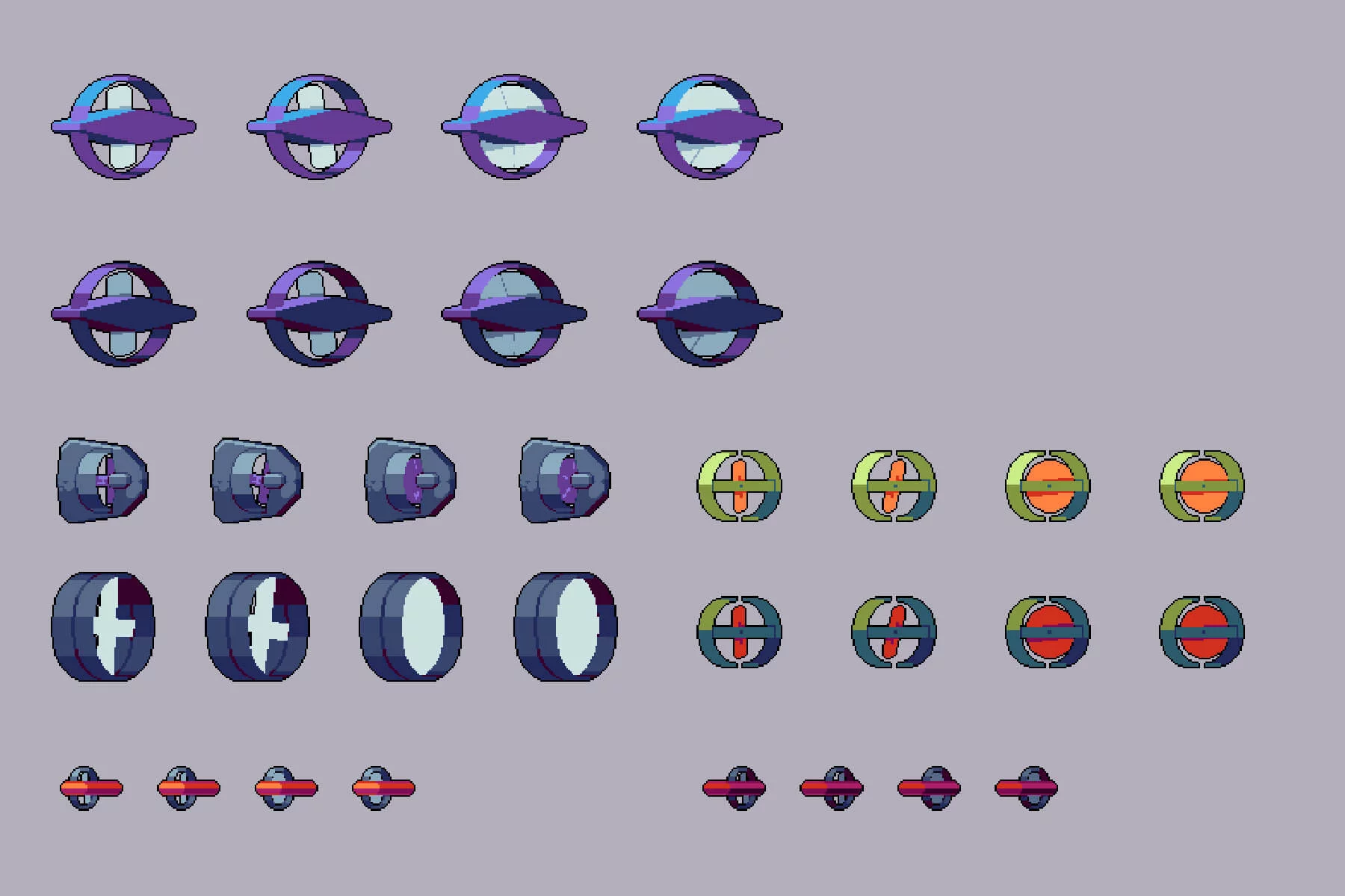 Pixel Art Underwater Submarine Constructor Pack