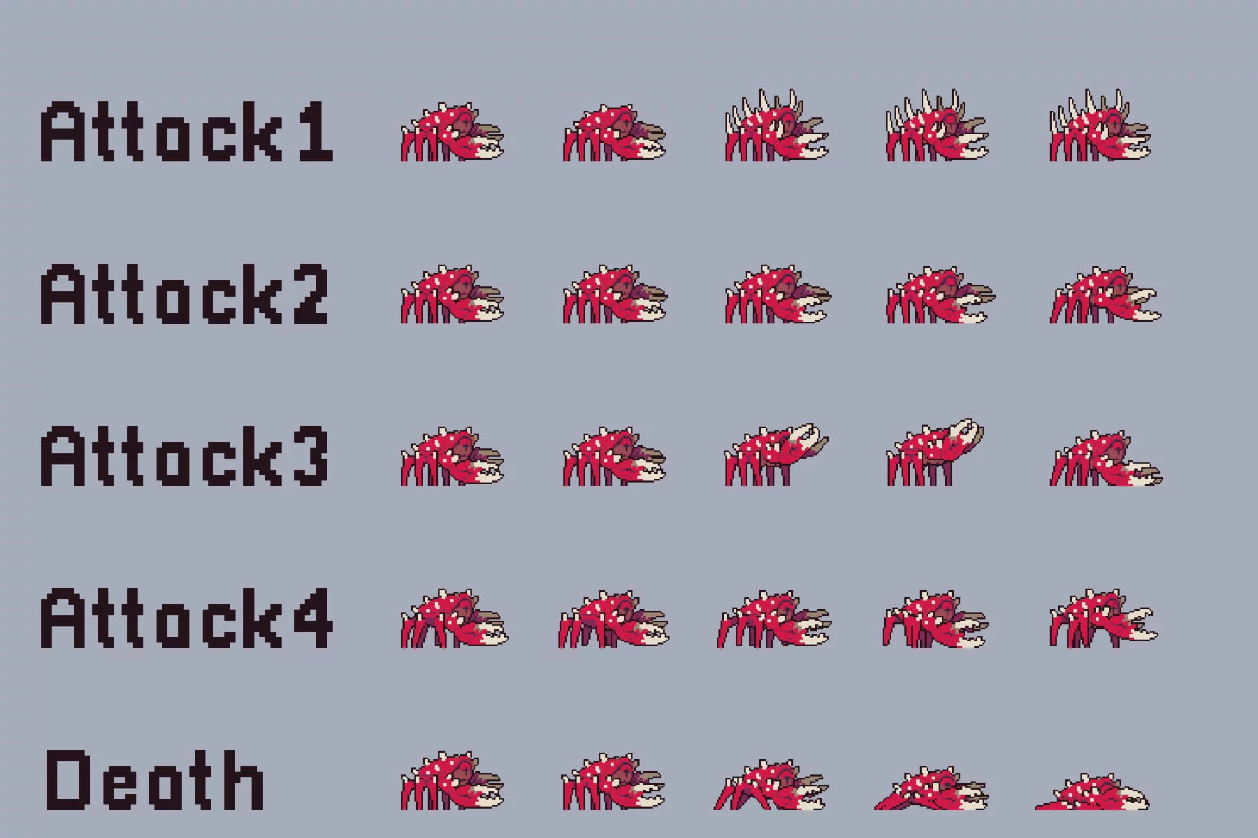 Water Monsters Pixel Art Sprite Sheet Pack