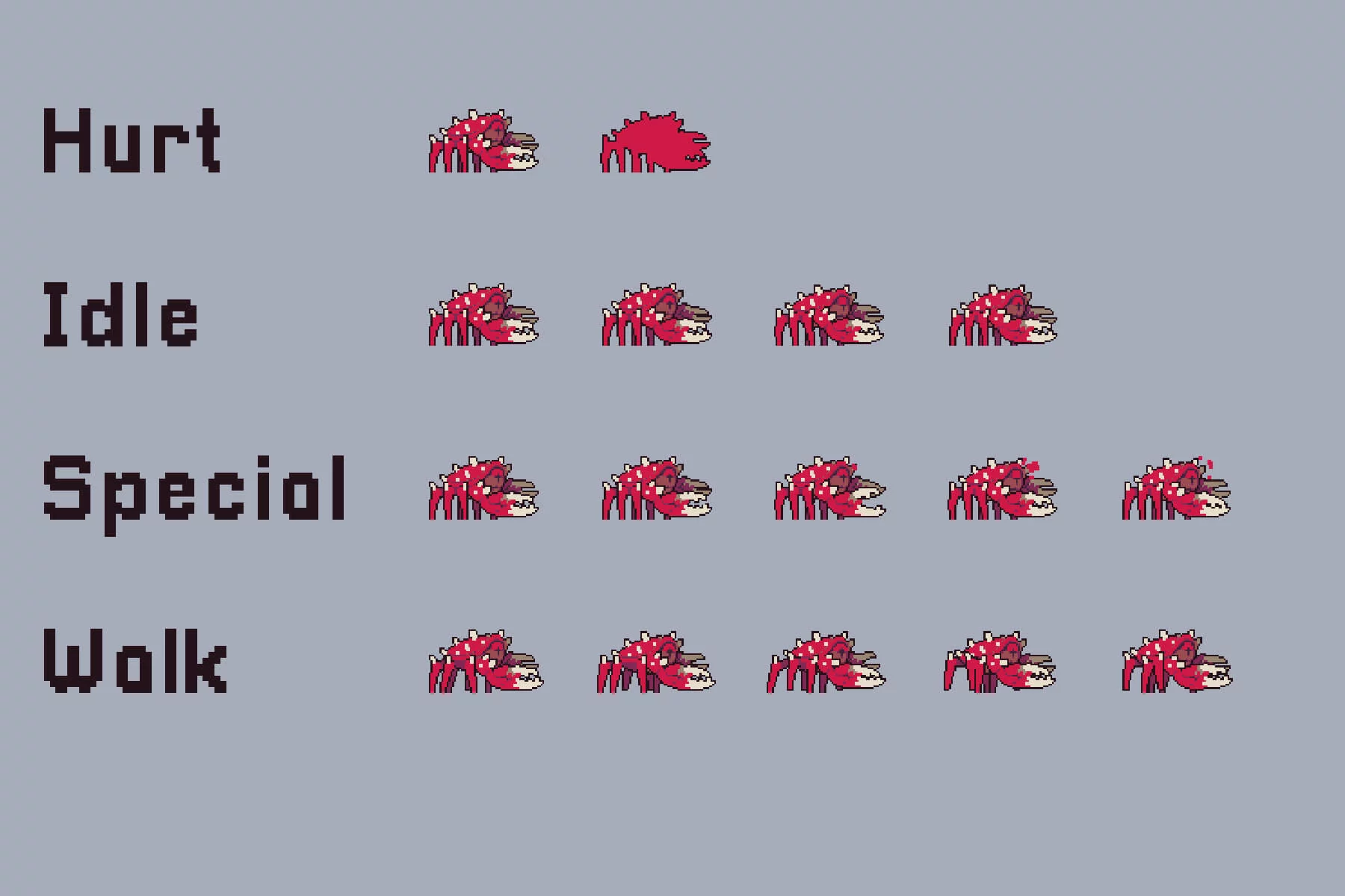 Water Monsters Pixel Art Sprite Sheet Pack