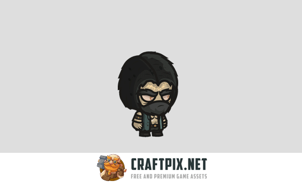 Chibi Shaman of Thunder Character Sprites