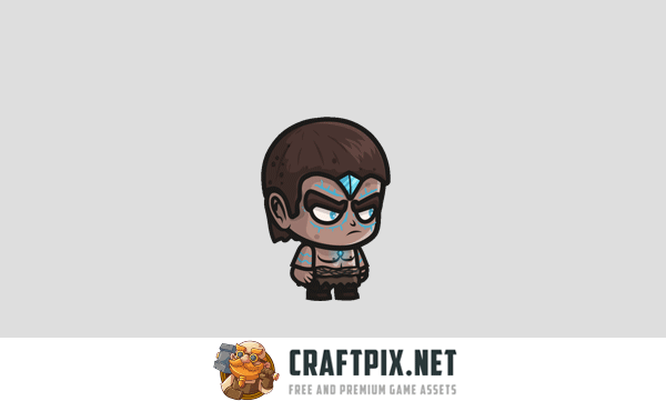Chibi Shaman of Thunder Character Sprites