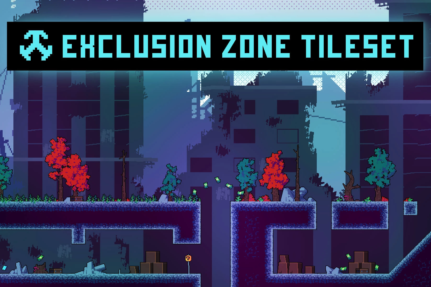Exclusion Zone Tileset Pixel Art