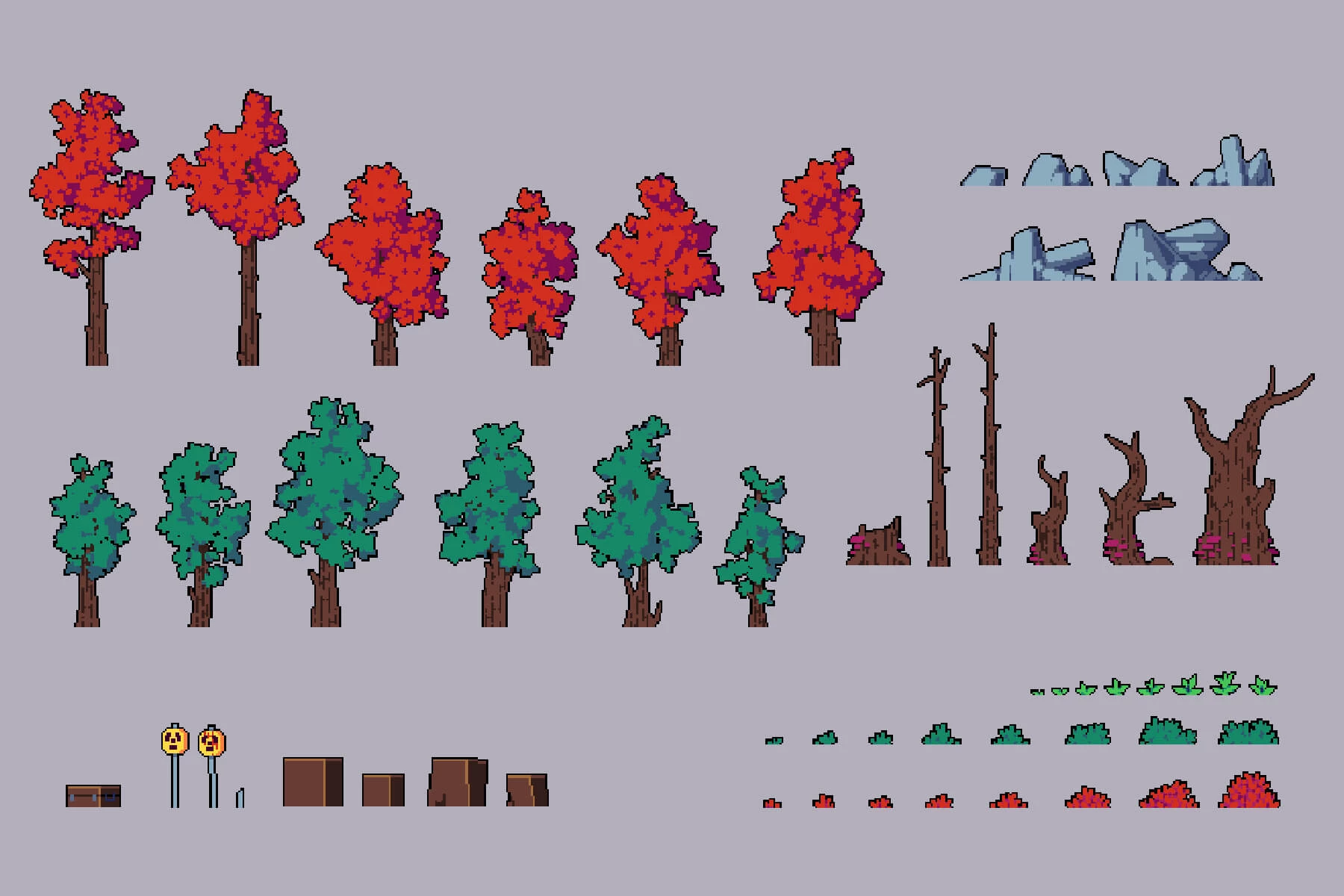 Exclusion Zone Tileset Pixel Art