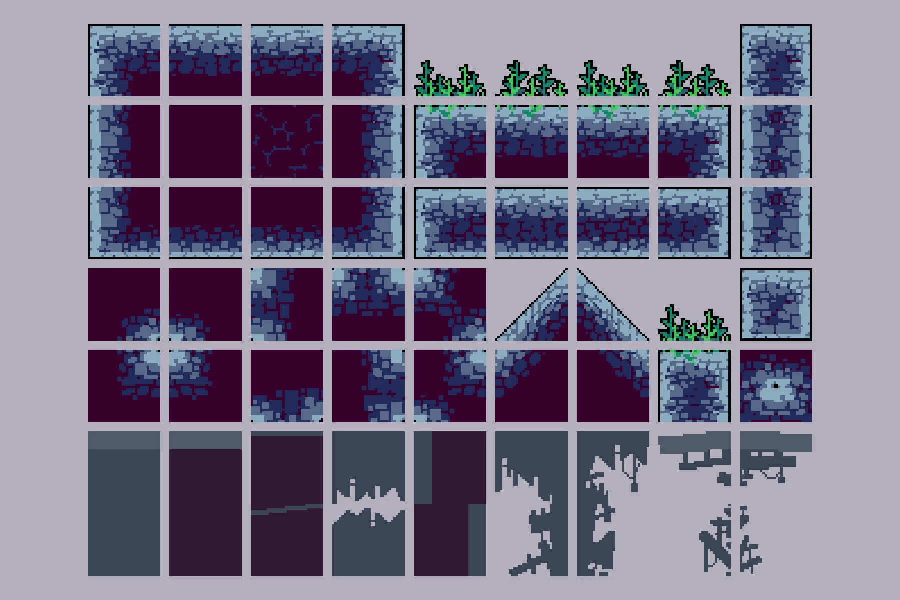 Exclusion Zone Tileset Pixel Art