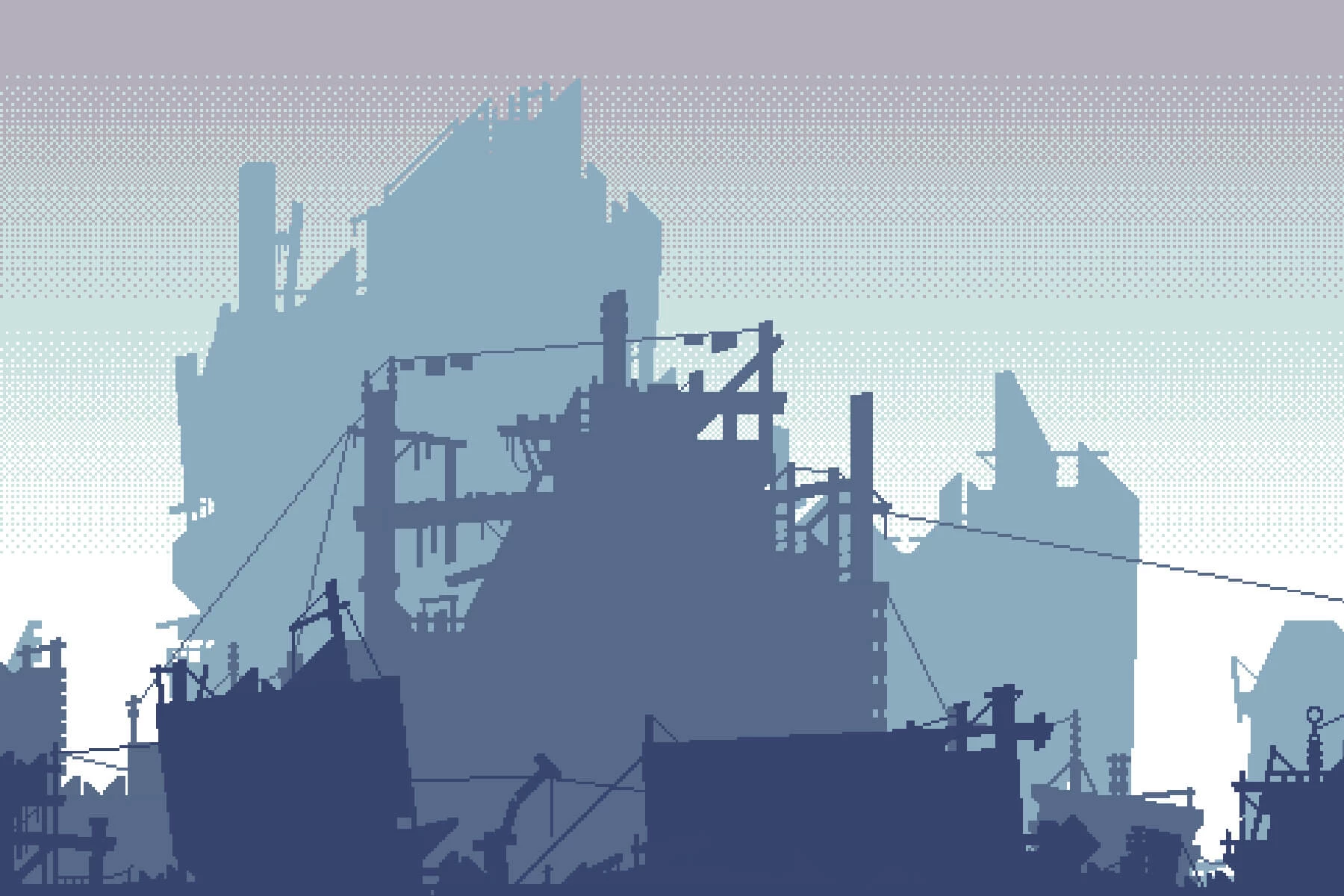 Exclusion Zone Tileset Pixel Art