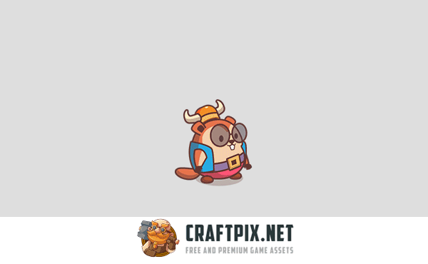 Funny Beaver Characters Game Sprites
