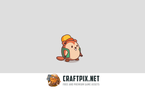 Funny Beaver Characters Game Sprites