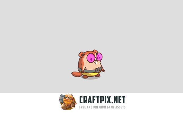 Funny Beaver Characters Game Sprites