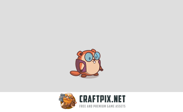 Funny Beaver Characters Game Sprites