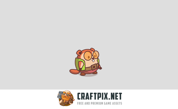 Funny Beaver Characters Game Sprites