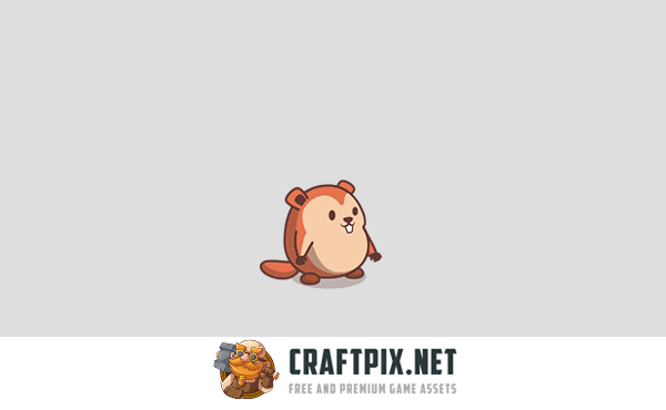 Funny Beaver Characters Game Sprites
