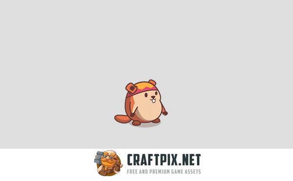 Funny Beaver Characters Game Sprites