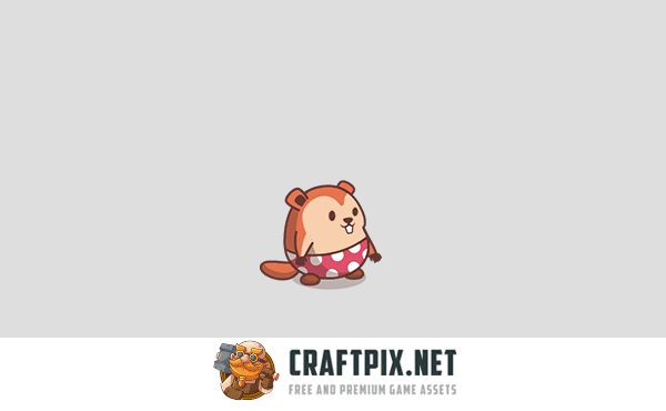 Funny Beaver Characters Game Sprites
