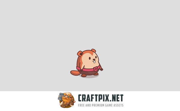 Funny Beaver Characters Game Sprites