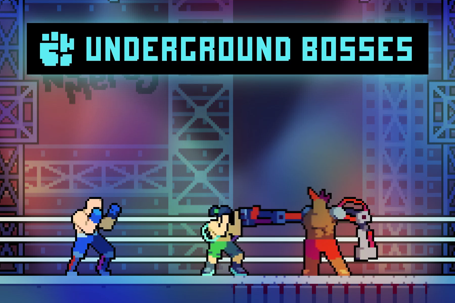 Cyberpunk Fighting Bosses Pixel Art Pack