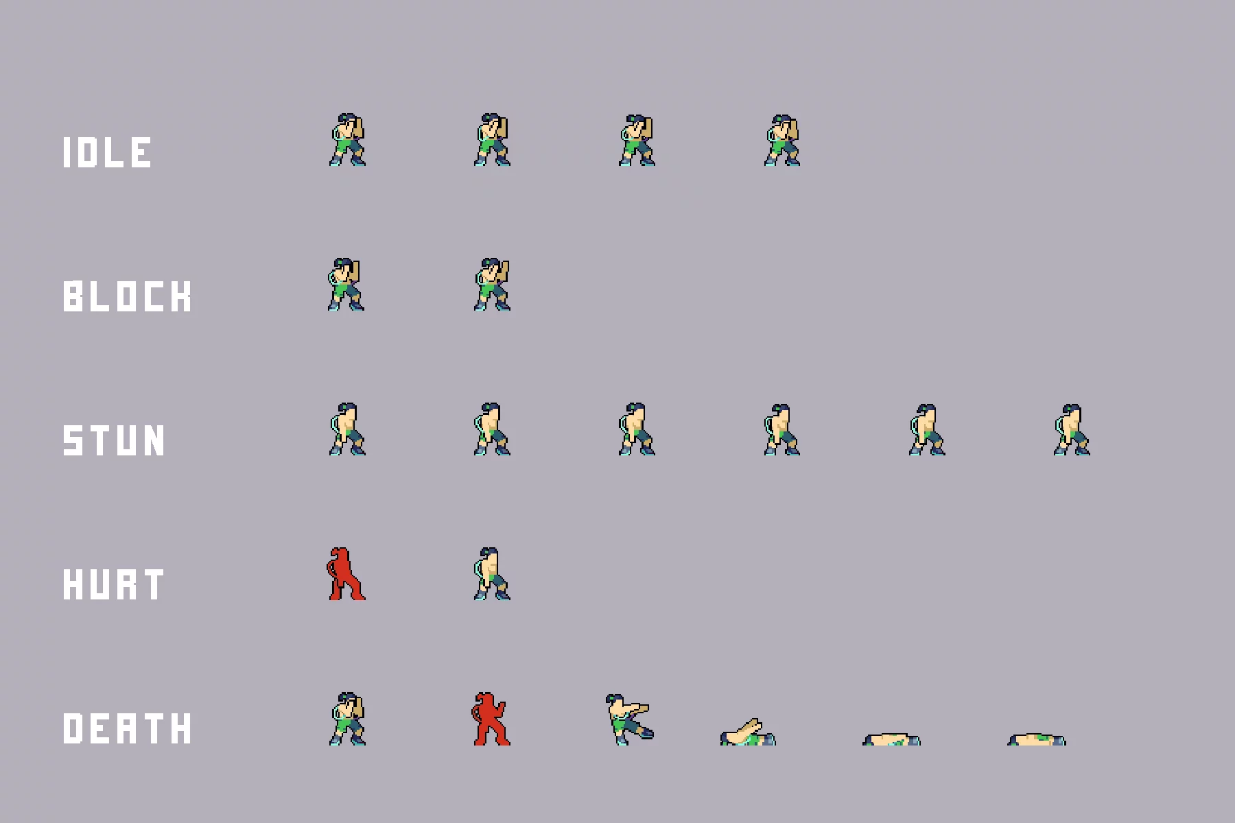 Cyberpunk Fighting Bosses Pixel Art Pack