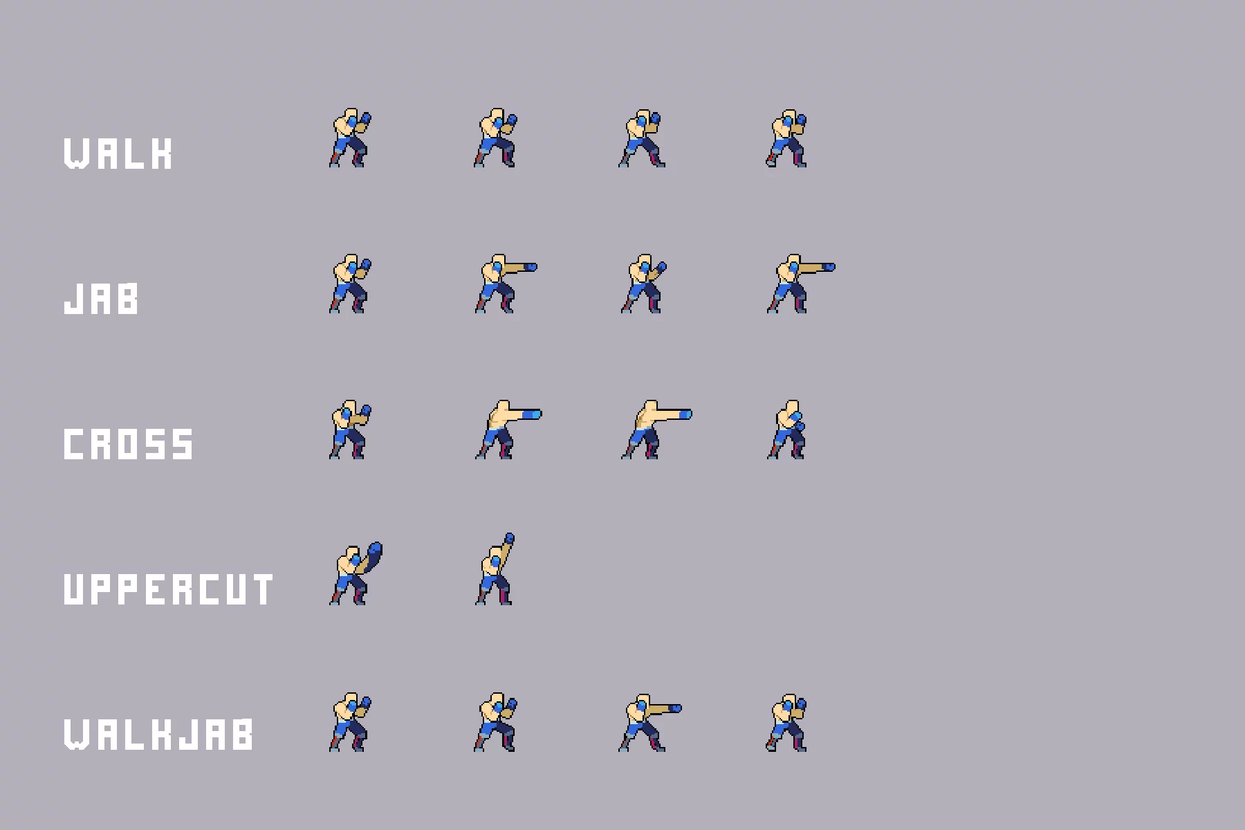 Cyberpunk Fighting Bosses Pixel Art Pack