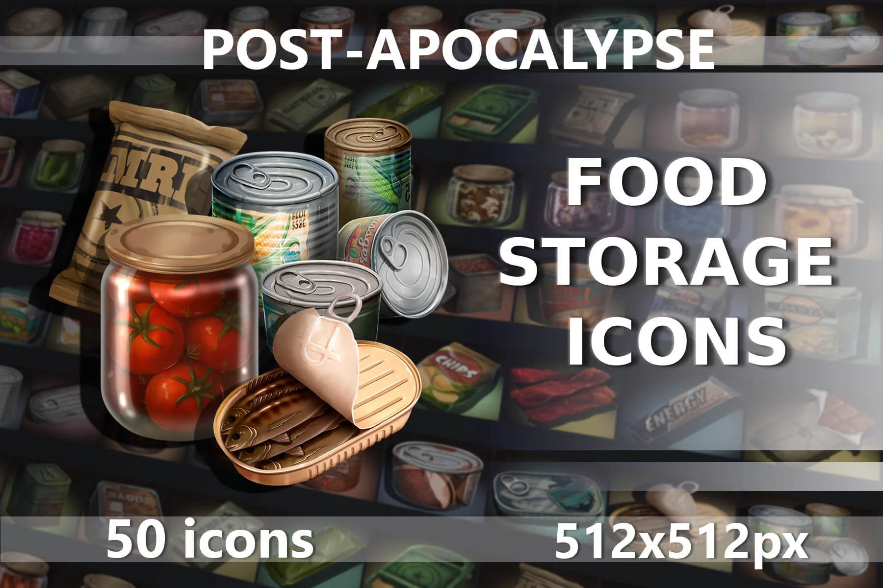 Post-Apocalypse Food Storage Icons