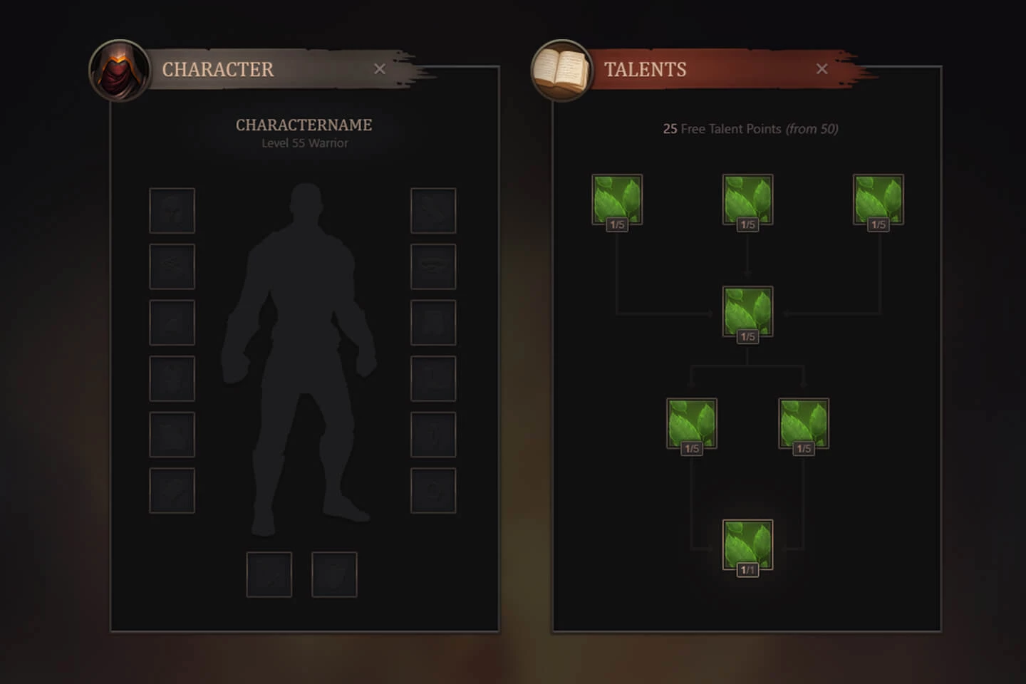 Game User Interface for RPG