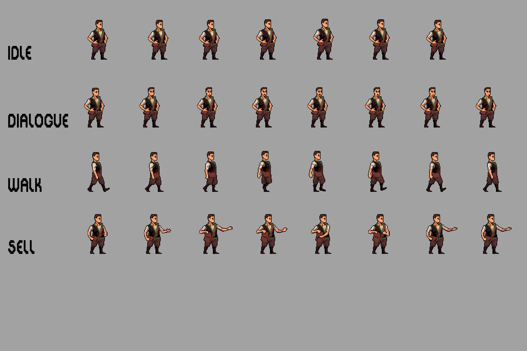 Village NPC Pixel Art Character Sprite Pack