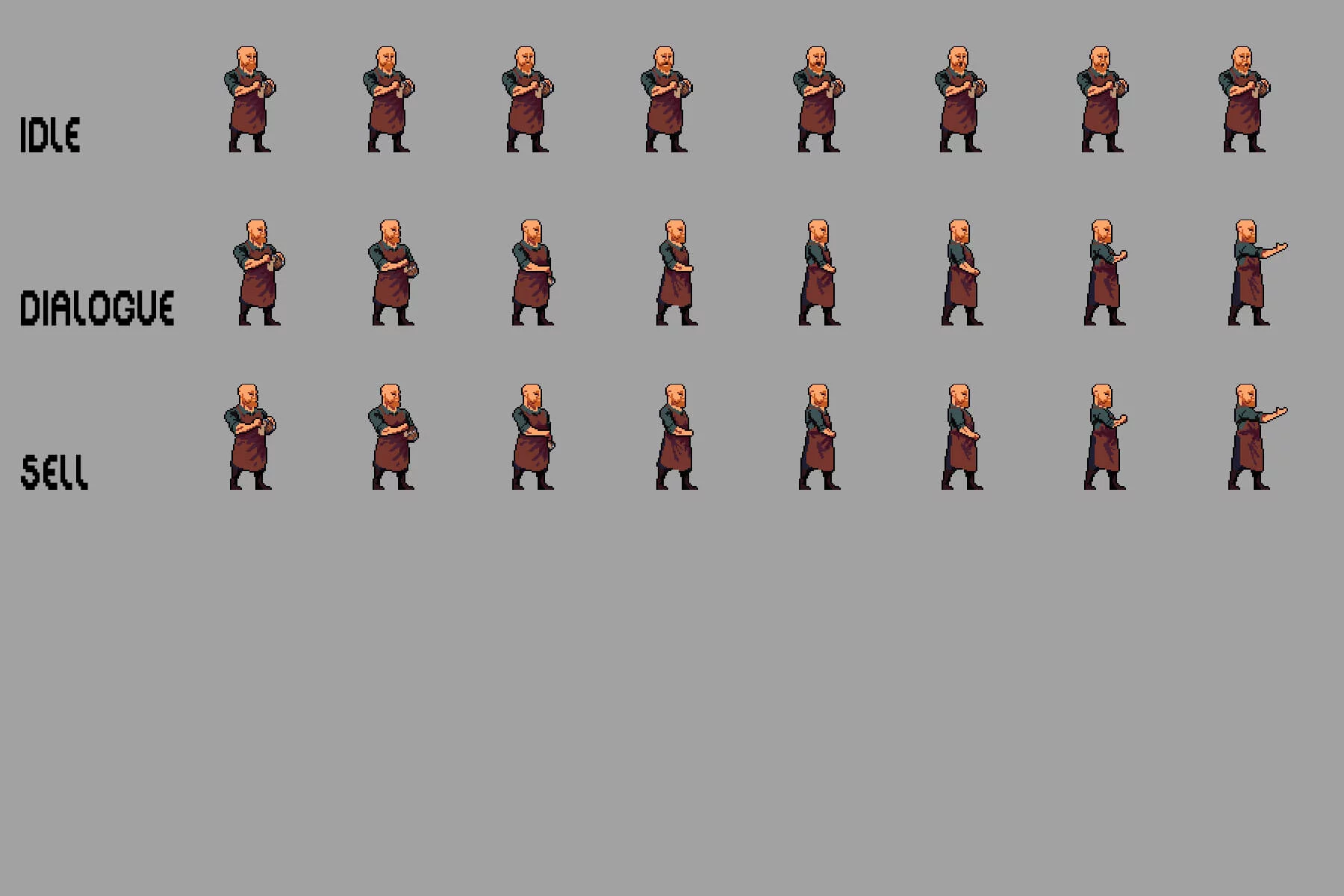 Village NPC Pixel Art Character Sprite Pack